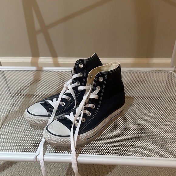 Converse Black and White High-Tops - Picture 1 of 10